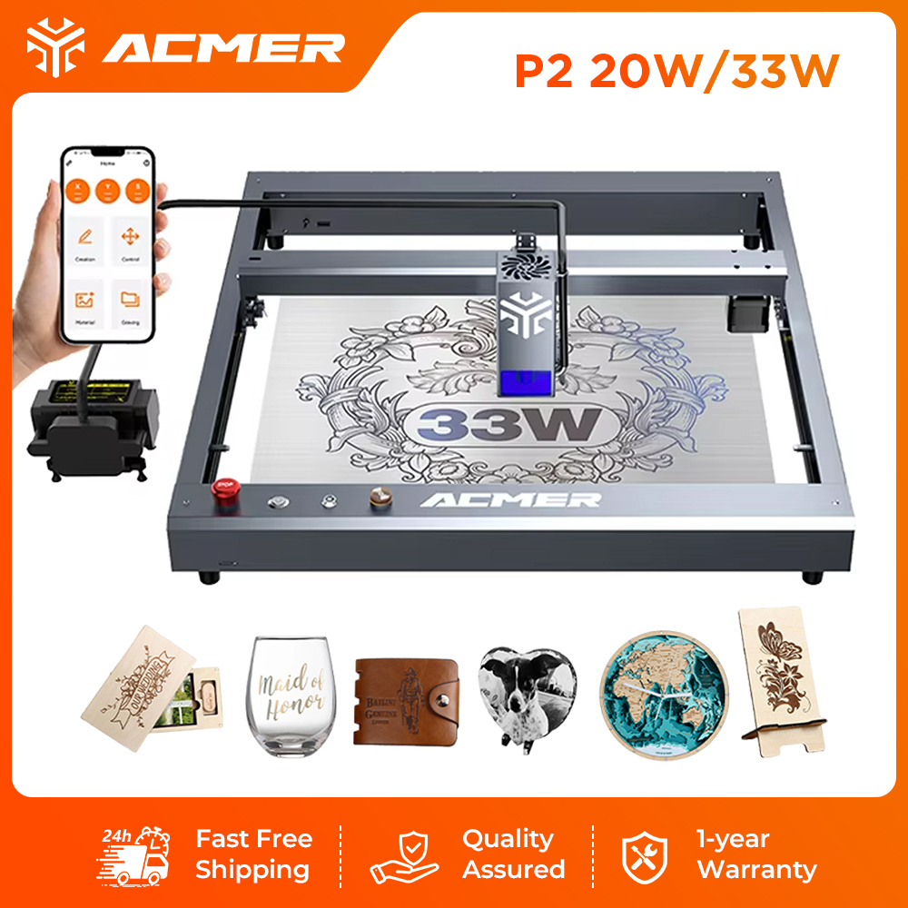 Industrial Laser Engraving Machine - ACMER P2 33W Laser Engraver and