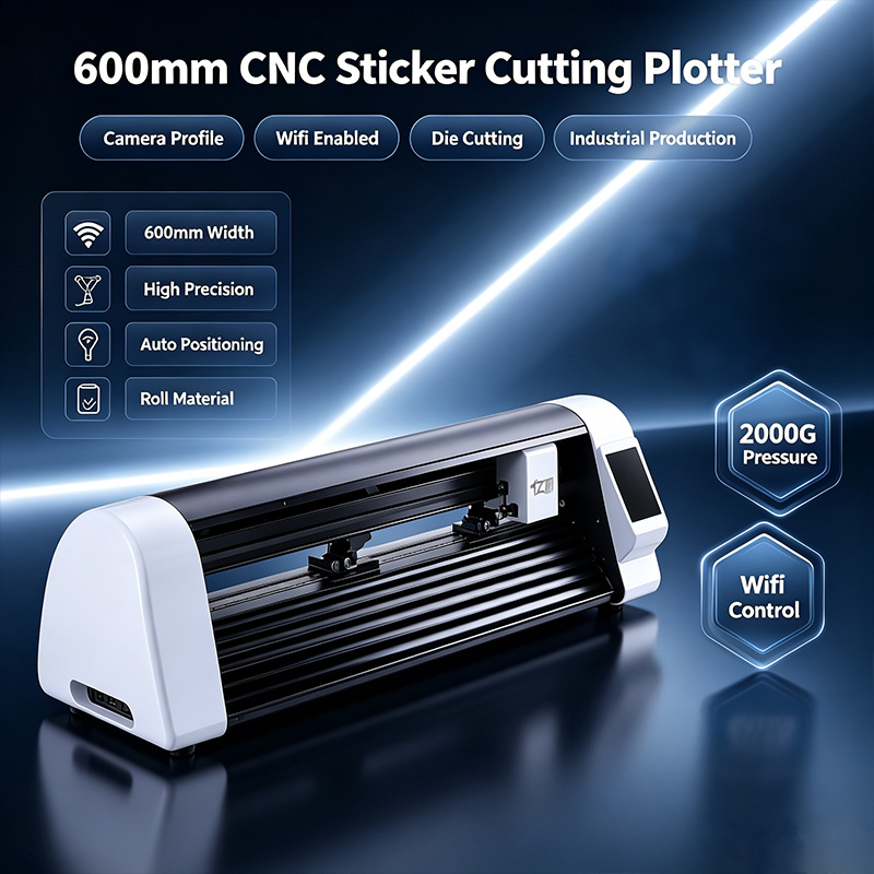 Industrial Laser Machines - 600mm CNC Laser Sticker Cutting Plotter