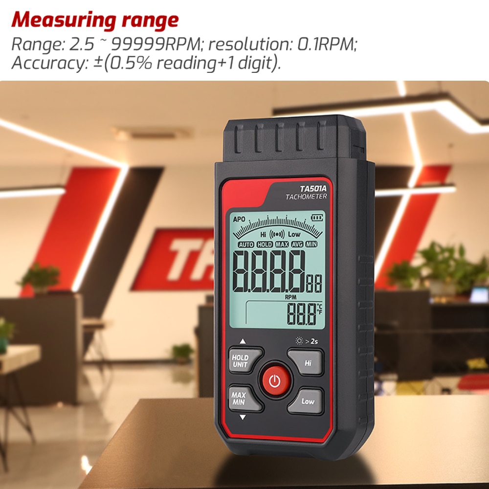 TA501A Laser Tachometer Up to  - Industrial Laser Tachometer ulasan dan harga