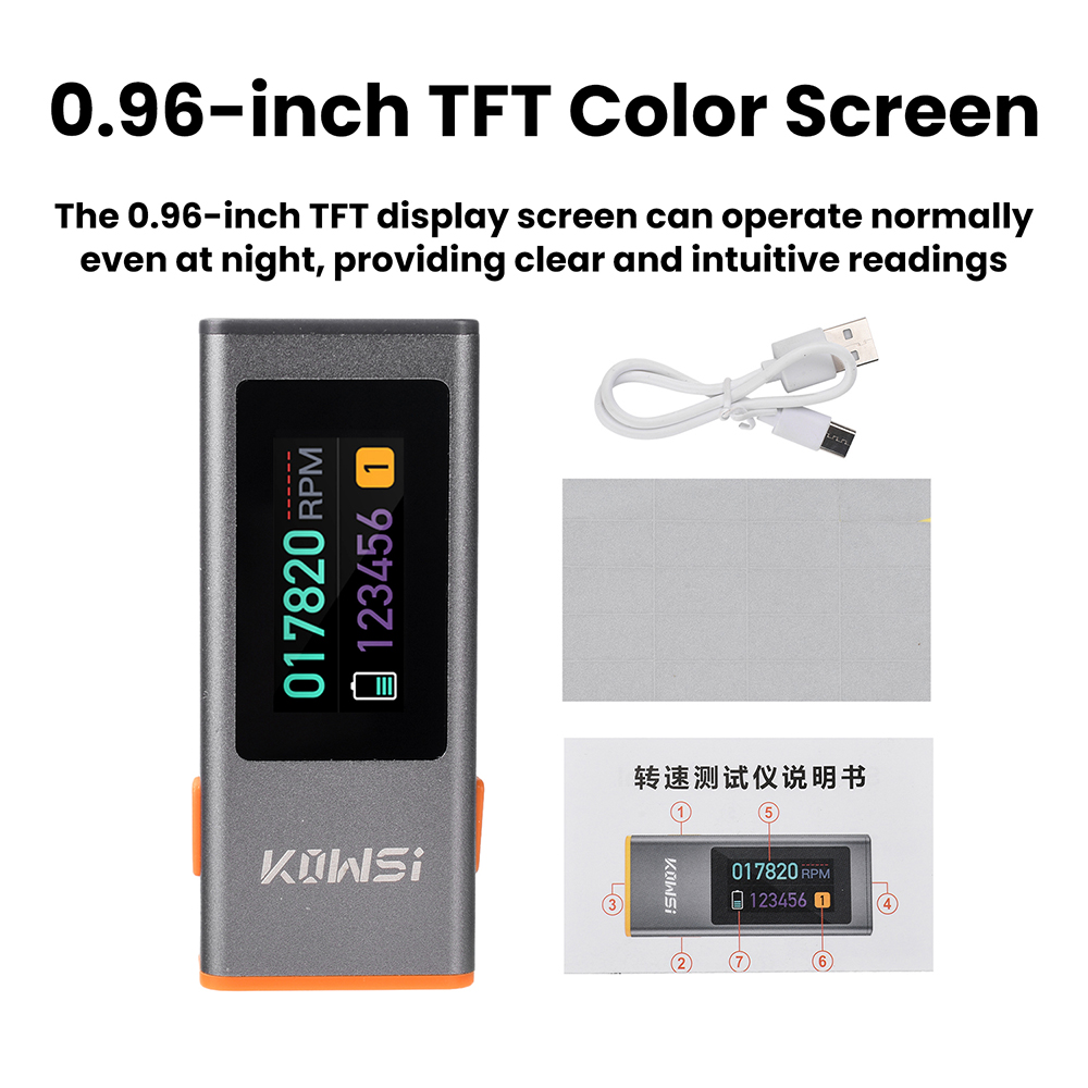 0.96-inch TFT infrared RPM spe - Industrial Laser Tachometer ulasan dan harga