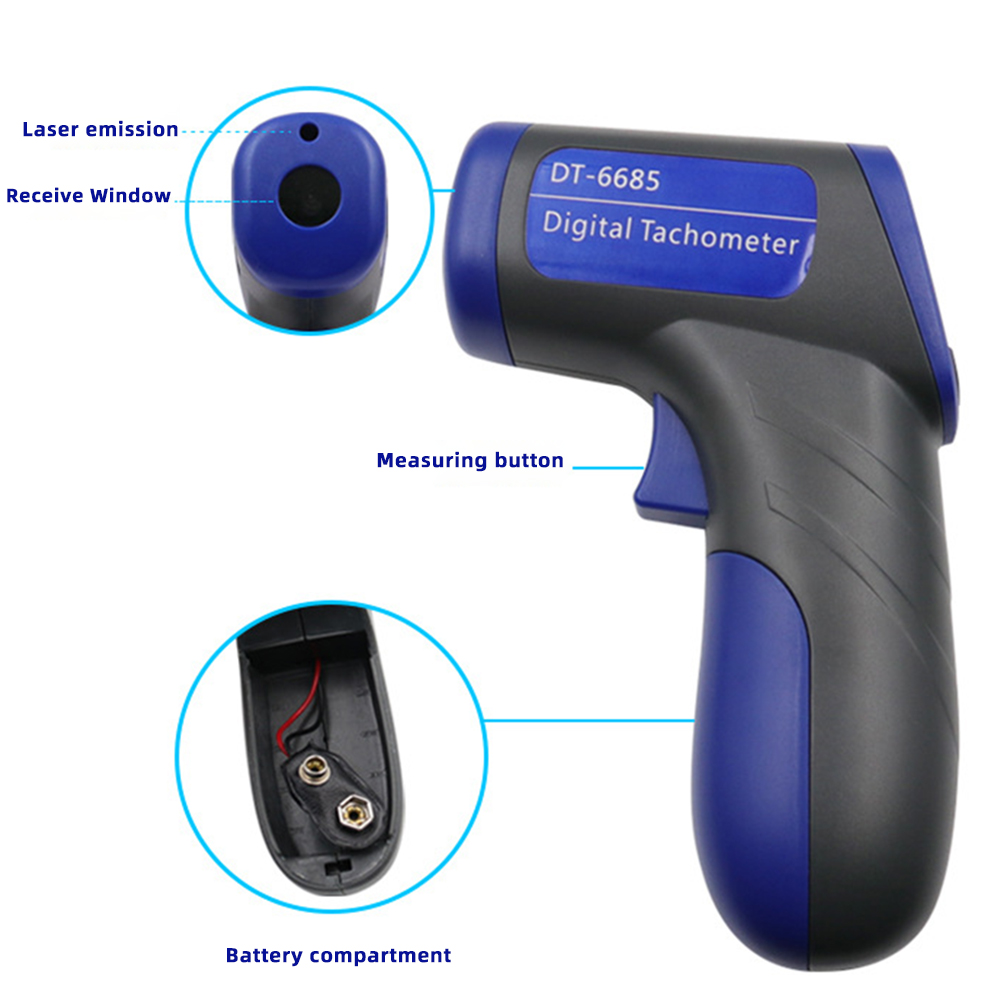 Non Contact Infrared Lasers Ta - Industrial Laser Tachometer ulasan dan harga