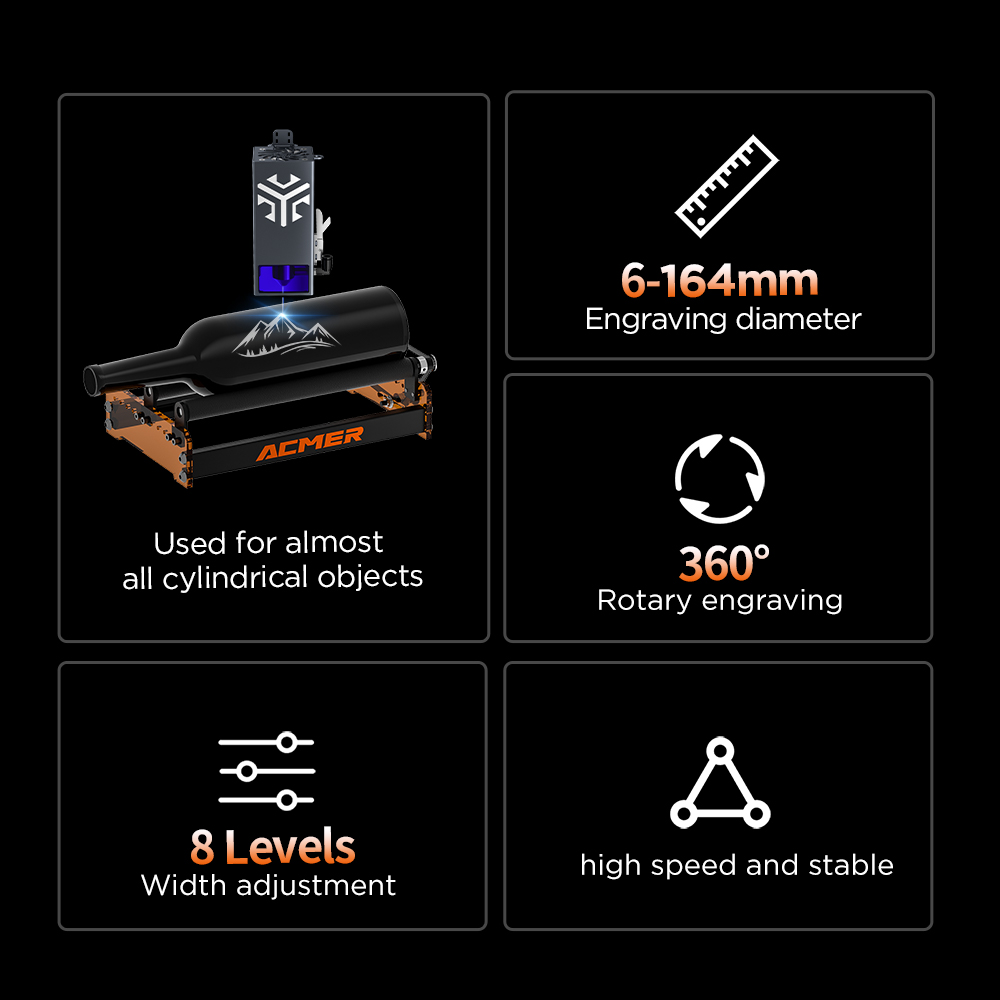 ACMER M3 Laser Rotary Roller 3 - Industrial Laser Engraving Machine ulasan dan harga