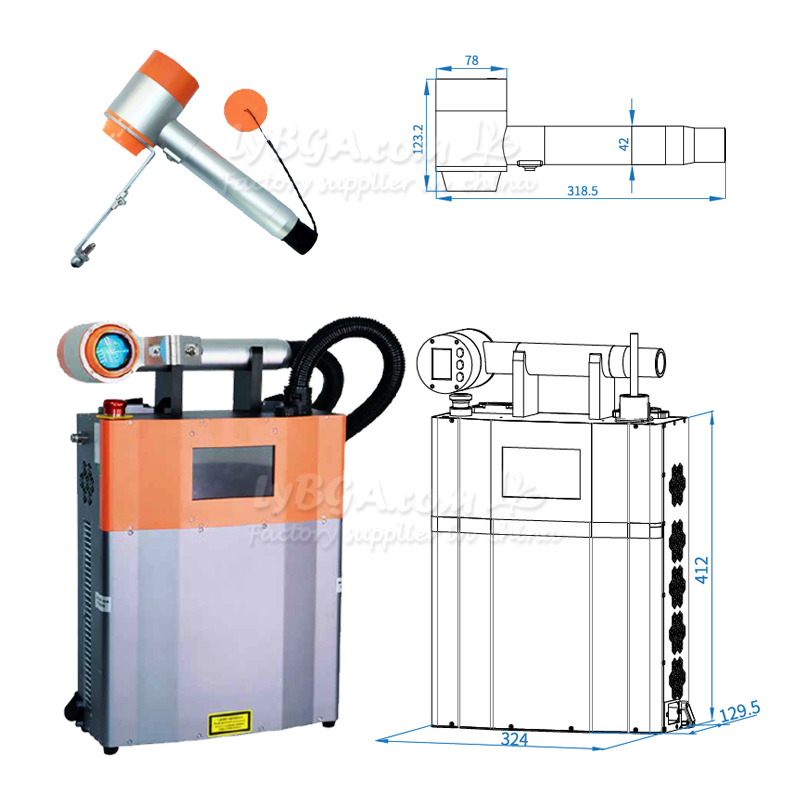 LY-LCG100A 100W Pulsed Laser C - Industrial Laser Machines ulasan dan harga
