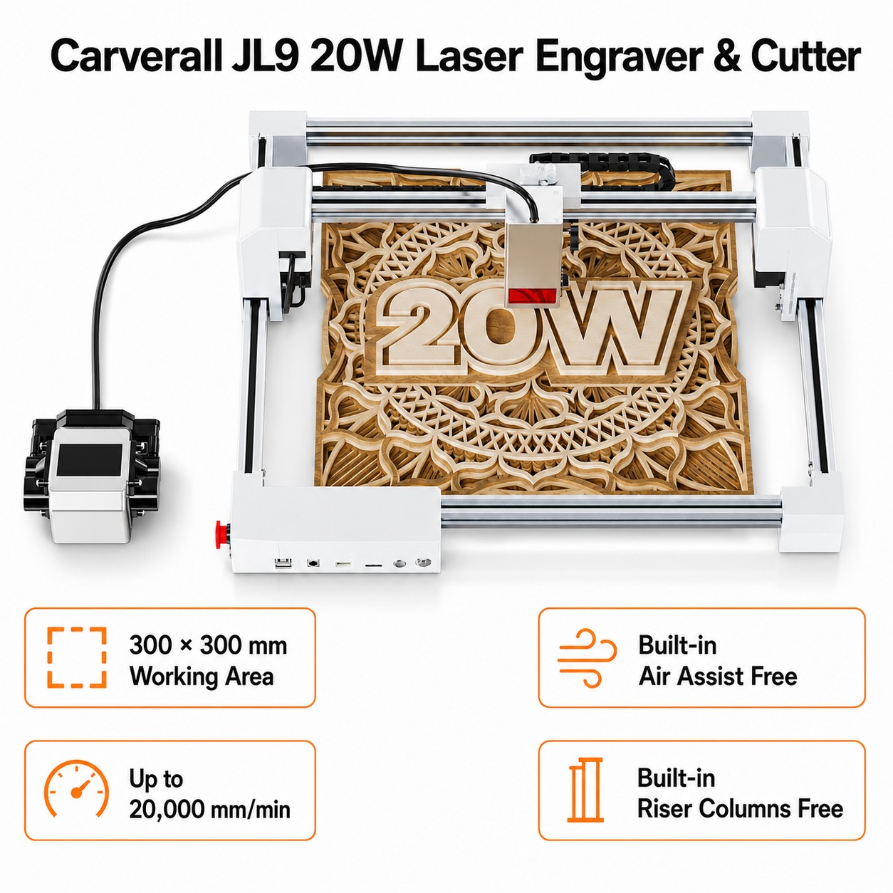 Carverall JL9 20W Laser Engrav - Industrial Laser Engraving Machine ulasan dan harga